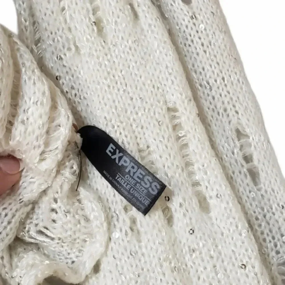 Express Beige Knit Infinity Scarf